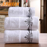 Factory direct sale cotton towel super soft absorbent increase thickening hotel white towel floor towel soft and comfortable 201