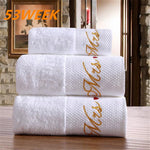 Factory direct sale cotton towel super soft absorbent increase thickening hotel white towel floor towel soft and comfortable 201