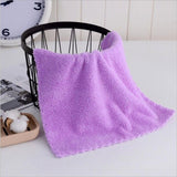 25*25cm Square Towels Coral Velvet Super Absorbent  Face/Hand Cleaning Towel Household Washcloth Home Textile