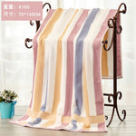 Striped Cotton Bath Towels Large Thick Soft Quick Drying Absorbent Adult Bath Towels Couples Luxury Hotel Bath Towels New MM60YJ