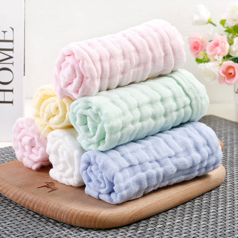 1pcs Washing Gauze Kerchief Baby Towel Newborn Cotton Animal Print Handkerchief Square Baby Face Hand Towels Wipe Cloth