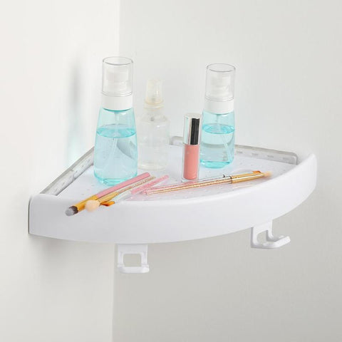 Bathroom Shelf Qrganizer Snap Up Shelf Corner Shelf Caddy Bathroom Plastic Corner Shelf Shower Storage Suction Cup Wall Holder