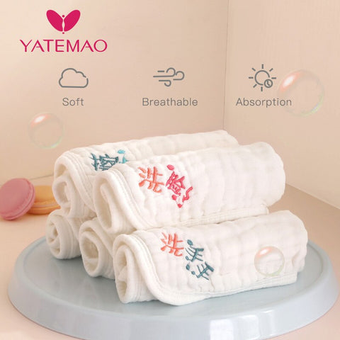 5PCS 100% Cotton Newborn Baby Towels Baby Feeding Towel  Children Small Handkerchief Gauze s Nursing