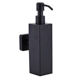 200ml Wall Mounted Shower Bottle Pump Stainless Steel Shampoo Dispenser Black