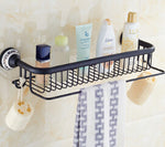 High quality New Arrivals total brass antique bathroom shelves with towel bar bathroom shampoo holder bathroom accessories